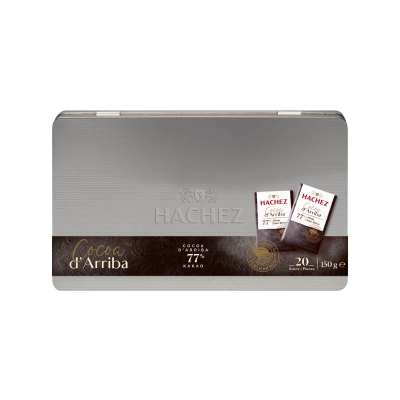 Čokolada 77% limenka (20x7,5g)  150g